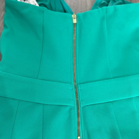 EXPRESS: Size (00/XS) Strapless Sweetheart Neck Jumpsuit in Bright Aqua, bnwt - Picture 7 of 7